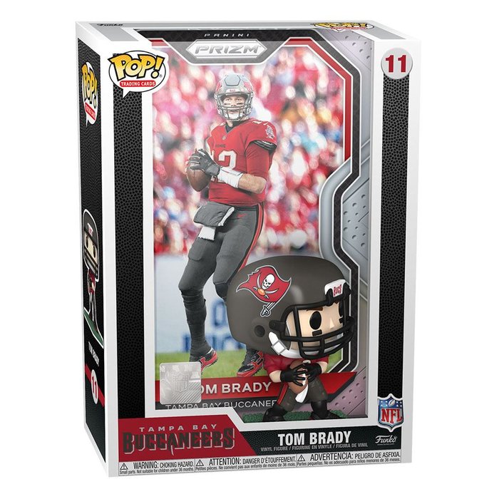 Funko Pop! NFL: Bucs – Tom Brady (Home Uniform) Vinyl Figure (+ Pop! Stacks  Plastic Protector) 