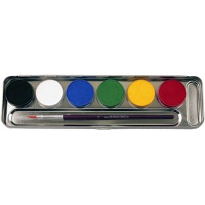 6 Farben Metall-Palette - Malkasten