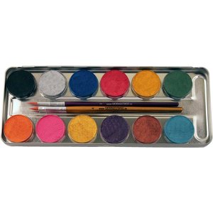 Palette en métal 12 fards perlés - Set De Maquillage 