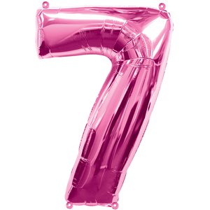 Fête d'anniversaire - Chiffre 7 (rose)