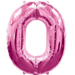 Geburtstagsparty / Jubiläum - Zahl 0 (rosa)