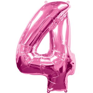 Geburtstagsparty / Jubiläum - Zahl 4 (rosa)