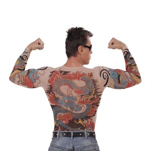 Chemise de tatouage - tigre et dragon