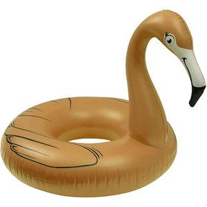 Flamingo doré gonflable