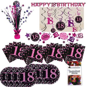 Pink Glitter: 18. Geburtstags-Box für 8 Gäste