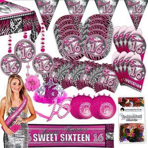 Sweet Sixteen: 16. Geburtstags-Box für 8 Gäste