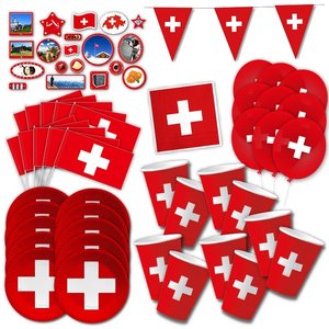 Schweiz-Party Box für 10 Gäste