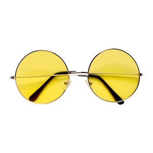 Brille 70er mit gelben Gläsern