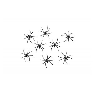 Schwarze Spinnen mit Wiederhacken - 24 Stück