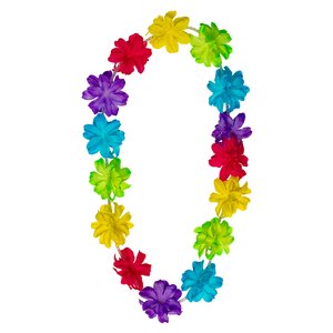 Collier de fleurs Hawaii - Arc-en-ciel