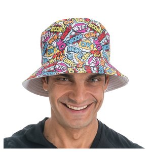 Bucket Hat: 90er Jahre Onomatopoesie