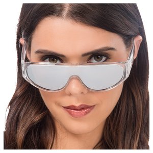 Lunettes miroir avec monture transparente