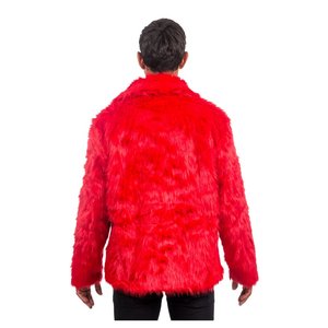 Veste - fourrure artificielle: rouge