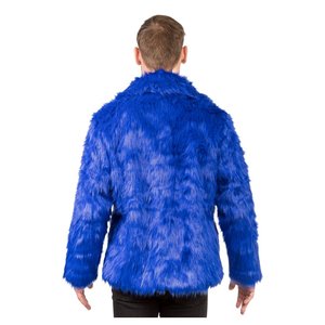 Veste - fourrure artificielle: bleu